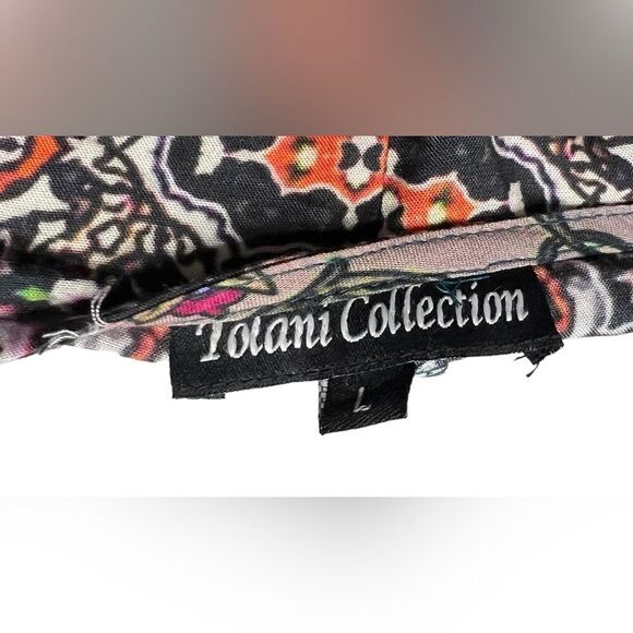 Tolani Collection Asymmetric Hem Button Front Printed Dress - Picture 7 of 8